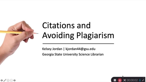 Thumbnail for Citations and Avoiding Plagiarism