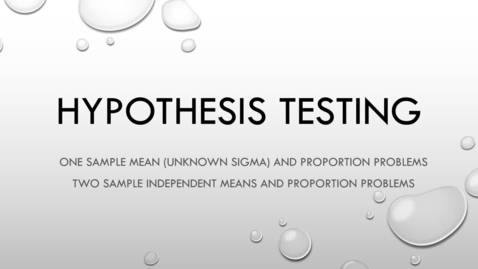 Thumbnail for Hypothesis Testing Summary Kaltura - CI and P-value Only