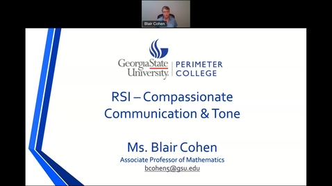 Thumbnail for RSI Compassionate Communication &amp; Tone - Blair Cohen