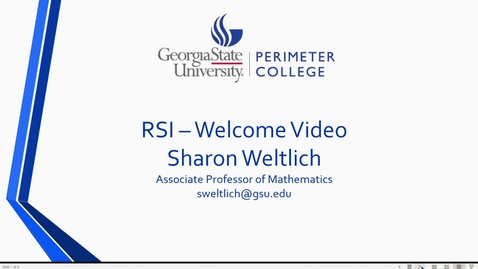 Thumbnail for entry RSI - Welcome Video and Introduction to Professor