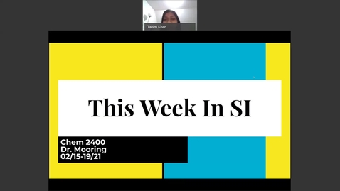 Thumbnail for CHEM 2400 Dr. Mooring Week 5 (2/15-19/21)