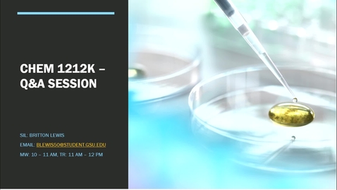 Thumbnail for Chem 1212K Dr. Jiang Week 3 (2/1 - 2/5)