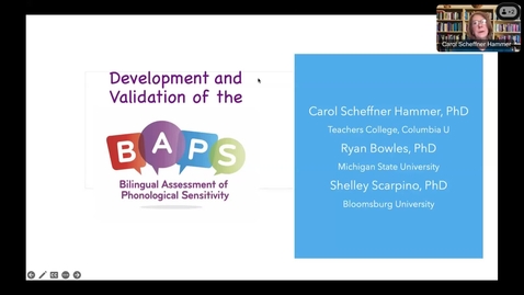 Thumbnail for RCALL Distinguished Lecture - Dr. Carol Hammer-20240229 1759-2.webex