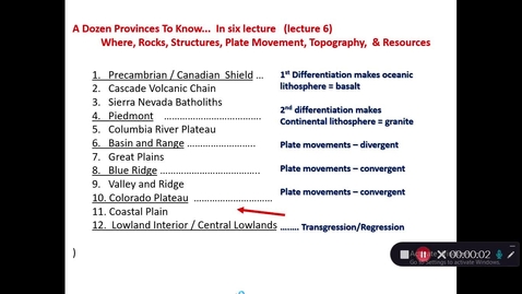 Thumbnail for entry NA Geological Provinces part 6 of 6