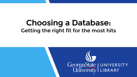 Thumbnail for 02 Choosing a Database