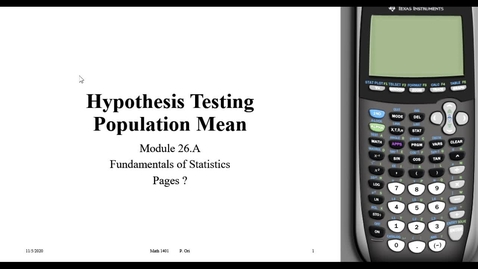 Thumbnail for 26A Population Mean (00 36 50)