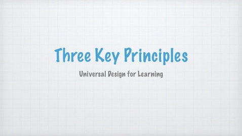 Thumbnail for entry Principles of Universal Design for Learning