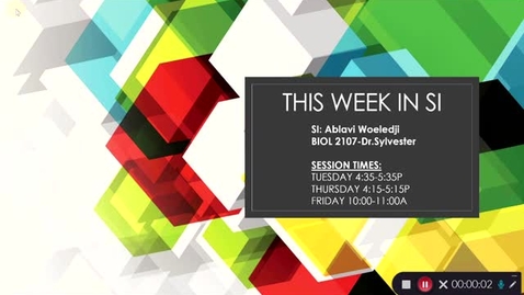 Thumbnail for This Week in SI -BIOL2107 6/8-613