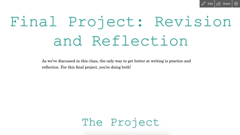 Thumbnail for Final Project Lecture &amp; Quiz