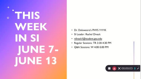 Thumbnail for Phys 1111K Dr. Doluweera Week 1 (June 7-June 13)