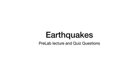 Thumbnail for entry Earthquakes