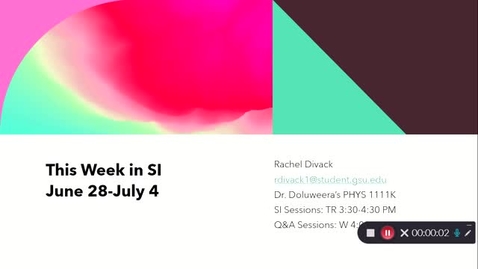 Thumbnail for Dr. Doluweera Phys 1111K Week 4 (June 28-July 4)