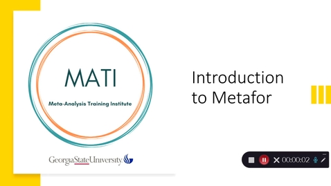 Thumbnail for Channel - Clip of Video 4: Introduction to Metafor and Escalc() - Quiz
