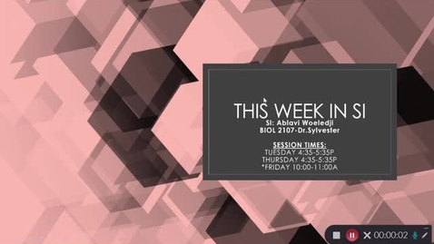 Thumbnail for This week in SI: BIO2107 : 6/14