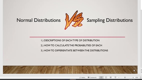 Thumbnail for entry Normal Distributions Versus Sampling Distributions