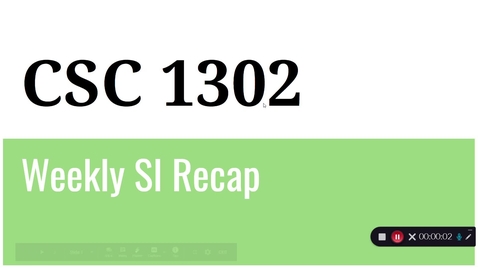 Thumbnail for CSC 1302 Prof. Service Week 6 (2/15 to 2/22)