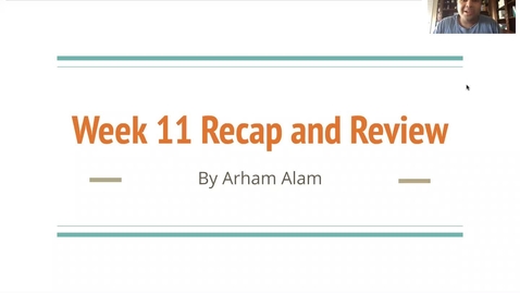 Thumbnail for entry CSC 1301 Week 11 Recap and Review