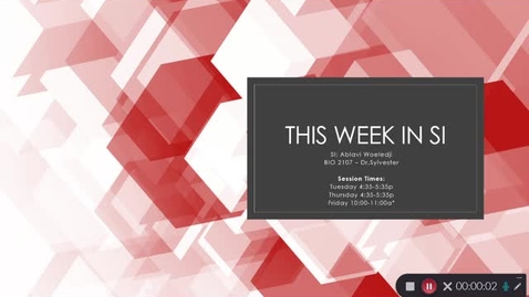 Thumbnail for This Week in SI: Week 6: BIOL 2017