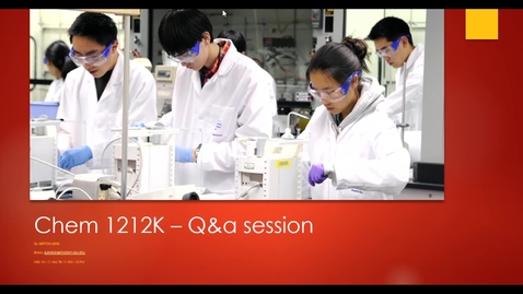 Thumbnail for Chem 1212K Dr. Jiang Week 9 (3.22 - 3.26)