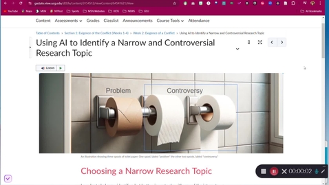 Thumbnail for Finding a Controversy and Narrowing Your Topic using AI