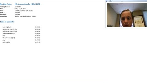 Thumbnail for MS Access demo