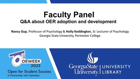 Thumbnail for Faculty Panel - Nancy Gup &amp; Holly Keddington