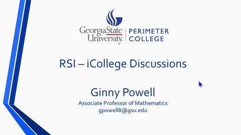 Thumbnail for RSI - iCollege Discussions