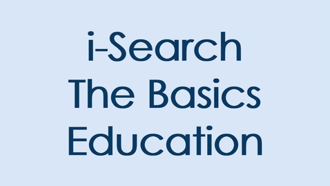 Thumbnail for i-Search Education 