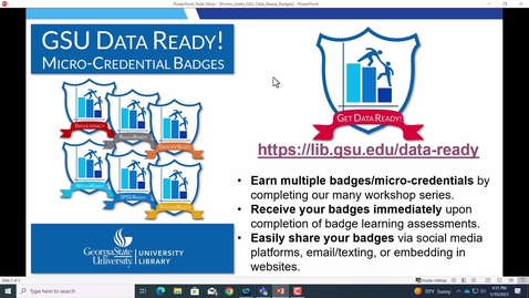 Thumbnail for entry *GSU Data Ready! Badges Digital Micro-Credential - Info &amp; How to Earn