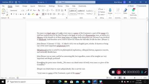 Thumbnail for Engl 1101 Dr. Worozbyt week 7(2/22-2/26)