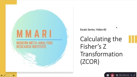 Thumbnail for entry Channel - Calculating the Fisher's Z Tranformation - Updated - Quiz