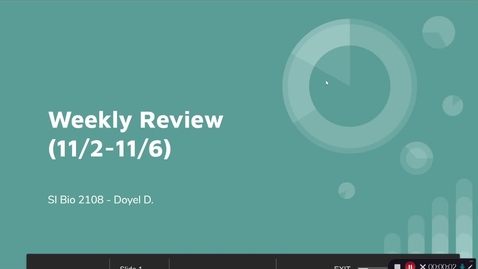 Thumbnail for Bio 2108 Dr. Reber (11/2-11/6)