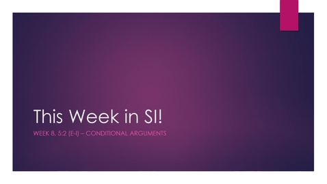 Thumbnail for This Week in SI - PHIL 1010 - David Gray - 03.05.21