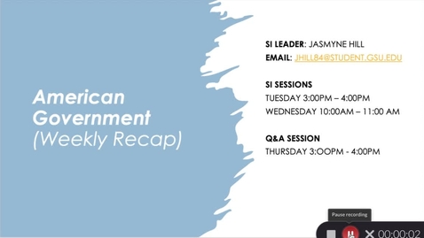 Thumbnail for POLS1101 Weekly Recap (1/26 - 1/28)