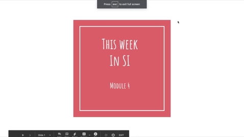 Thumbnail for This week in SI (8/8-8-12) Professor Zellars Class