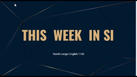 Thumbnail for This Week in SI: Amber Brooks: English 1102