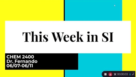 Thumbnail for CHEM 2400 Dr. Fernando Week 1 (06/07-06/11)