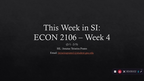 Thumbnail for entry ECON 2106 This Week in SI - Week 4 (2/1 -2/5)