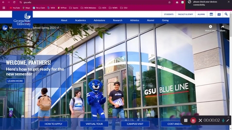 Thumbnail for Rhetorical Images and Text: GSU Website