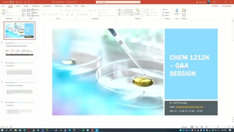 Thumbnail for Chem 1212K Dr. Jiang Week 2 (1/25 - 1/29)