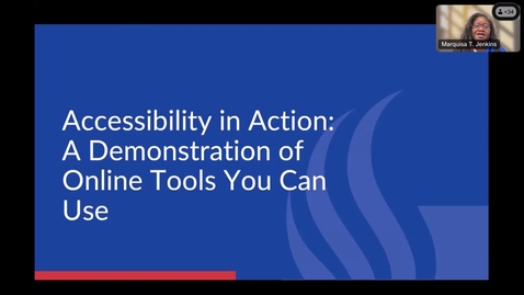 Thumbnail for Accessibility in Action: A Demonstration of Online Tools You Can Use