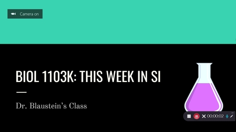 Thumbnail for BIOL 1103K Dr. Blaustein Week 8 (3/8 - 3/12)