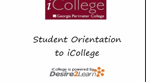 Thumbnail for entry Student iCollege Orientation