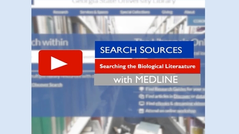 Thumbnail for entry Search Sources: Seaching the Biology Literature with Medline