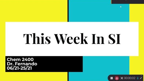 Thumbnail for CHEM 2400 Dr. Fernando Week 4 (06/21-25/21)