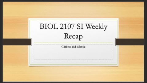Thumbnail for entry BIOL 2107 Dr. Zhang week 9 (10/19-10/23)