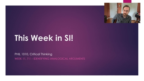 Thumbnail for This Week in SI - PHIL 1010 - David Gray - 03.26.21 (Professors: Steven Guillemette and Steven Falco)