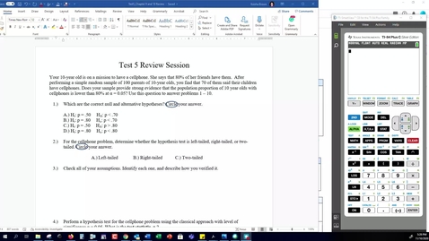 Thumbnail for Test 5 Review Session - Chapters 9 and 10