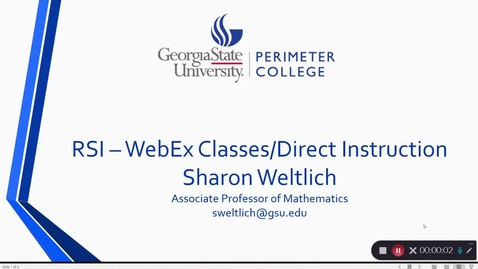 Thumbnail for entry RSI - Using WebEx classes for Direct Instruction