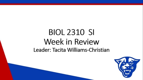 Thumbnail for BIOL 2310 Dr. OH Week 8 (10/20-10/22) Tacita